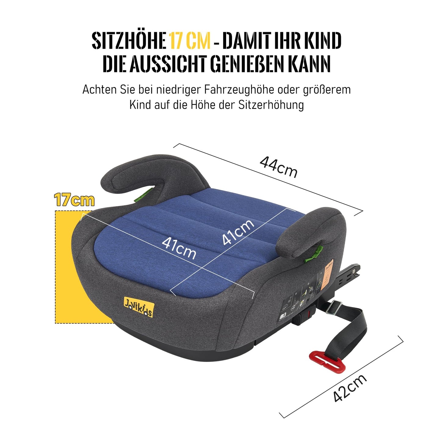 Kindersitz Erhöhung Auto, leicht waschbar