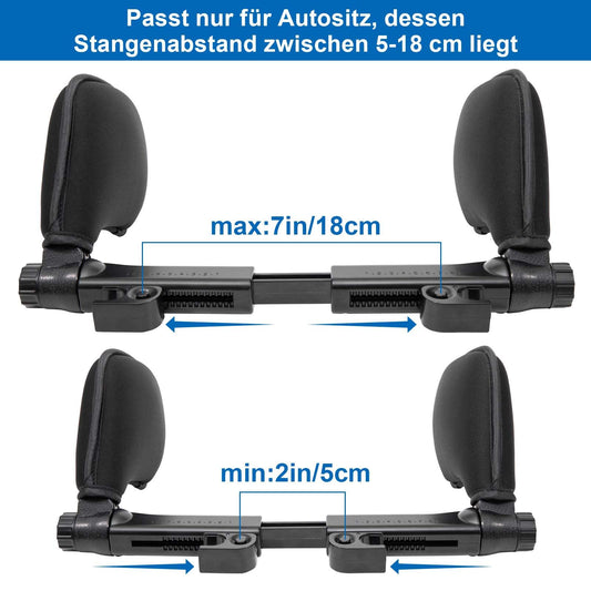 Spurtar Nackenkissen Auto für Kinder & Erwachsene Schwarz